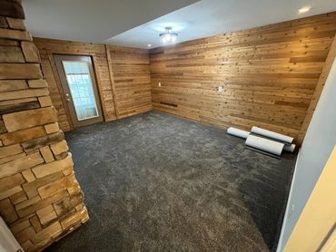Refinished basement