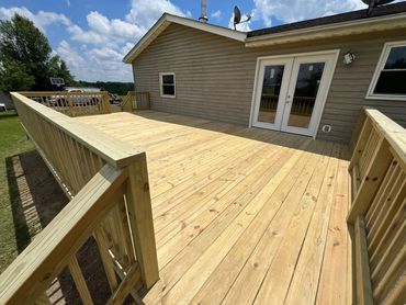 new wood plank deck