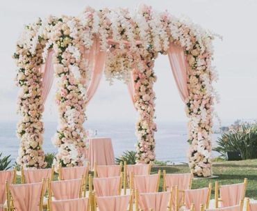 White flower decoration for mandap in pune