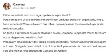 Avaliação de viajante Campos do Jordão