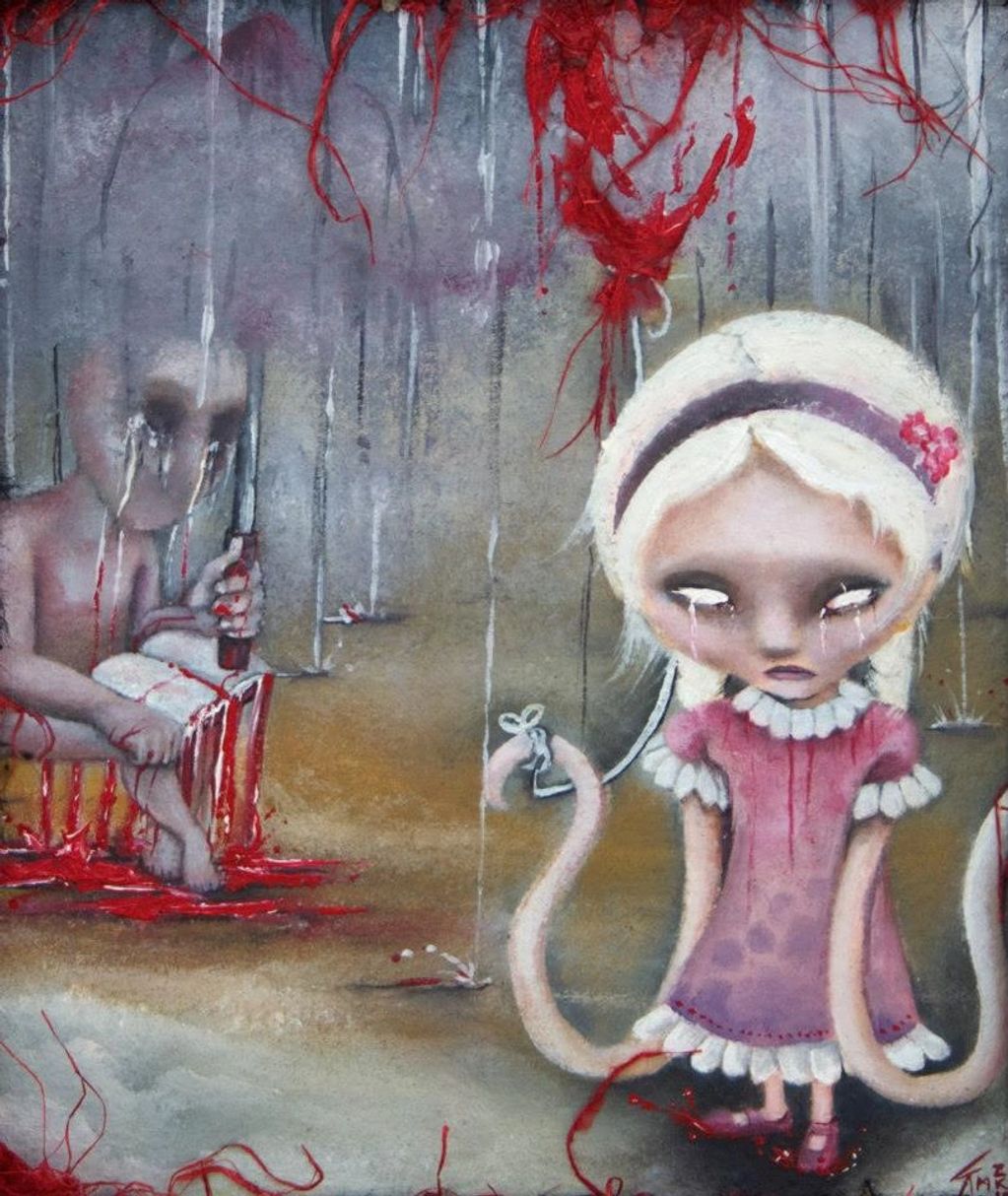 Oil on Watercolor Paper. "STOLEN"