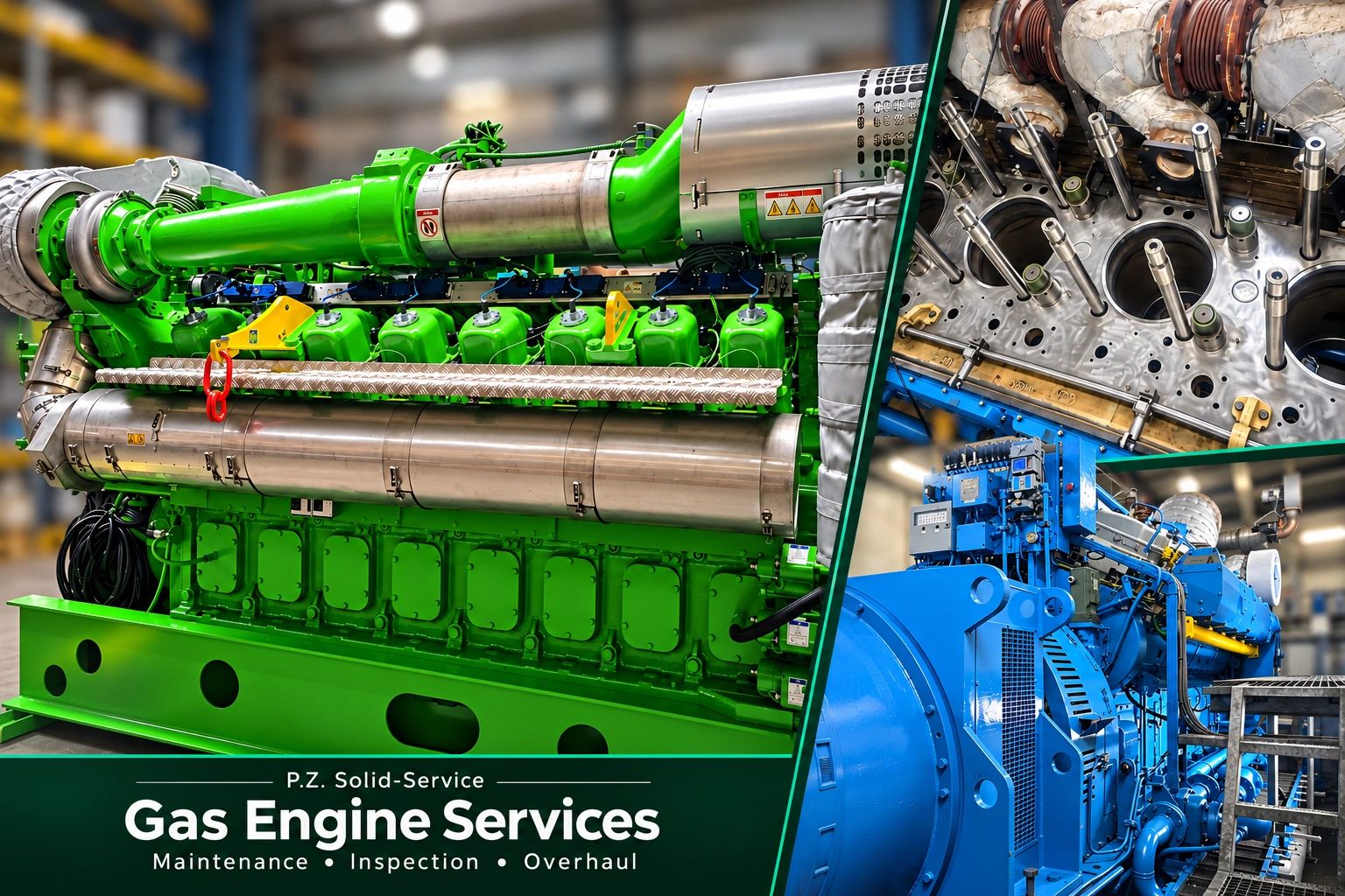 Large gas engines and mechanical overhaul work by P.Z. Solid-Service