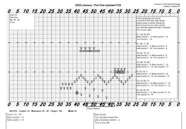 Drill design chart showing band members' positions and movements for counts 45-48.