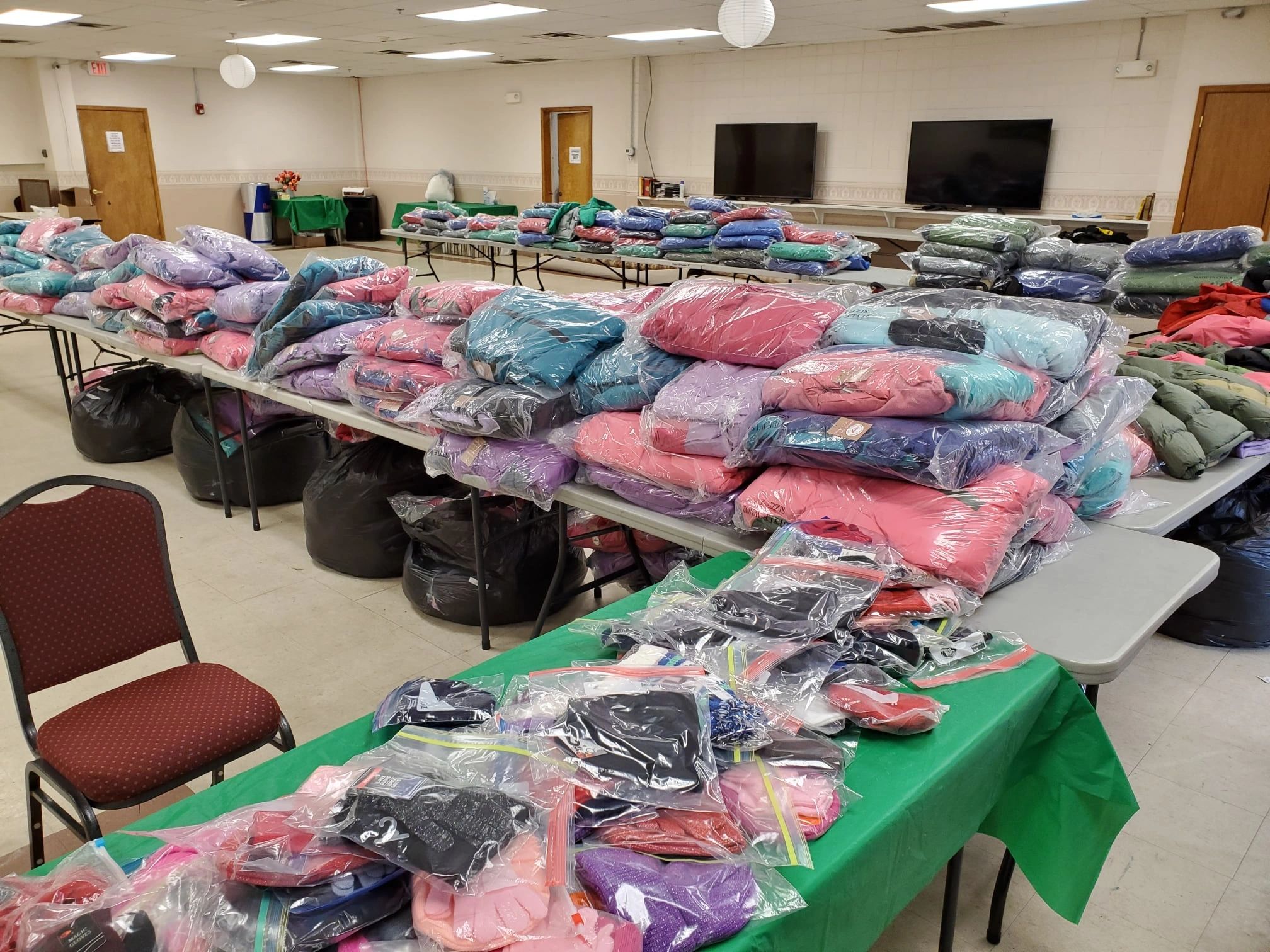 We had over 2000 brand new coats to giveaway!!!