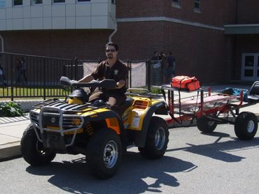 Lt. Monteiro with our ATV/Rescue Trailer