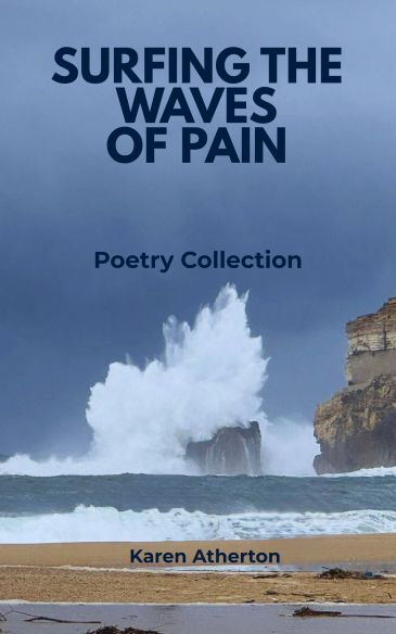 Book cover with crashing ocean waves and bold title text.