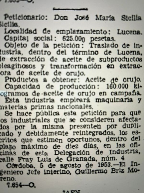 Investment made at Cortijo Coracho, Lucena (Cordoba), Andalucia