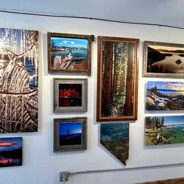 Art on the wall in the art gallery