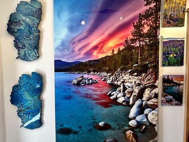 Photography on metal and art on the art gallery wall