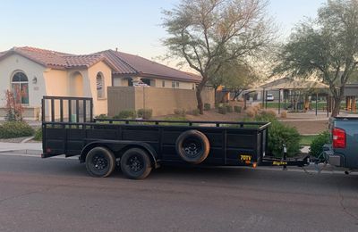 junk hauling trailer for removal of junk