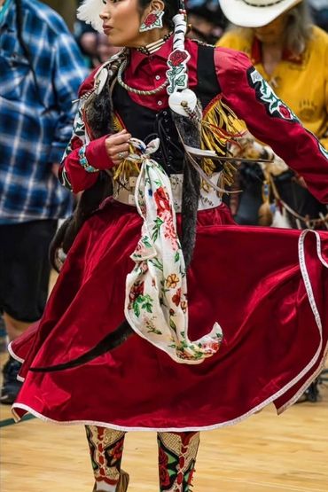 Soila hill cast member of the reality show auntiez at a pow wow dance
