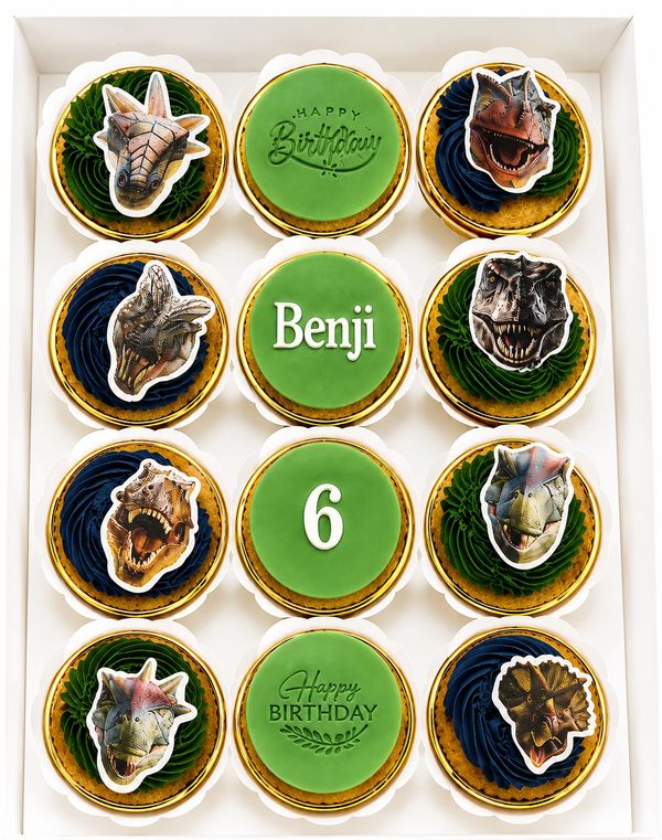 Dinosaur themed cupcakes