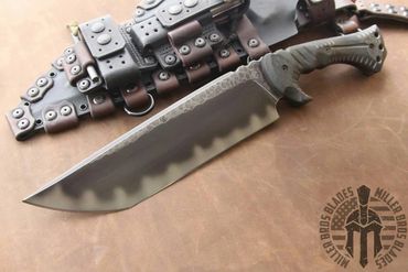 Custom Knife
Tactical knife 
Outdoors knife
Camp Knife
Bushcraft Knife
Large Fixed blade knife
Miller Bros. Blades