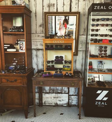 Gucci eye glasses shelf