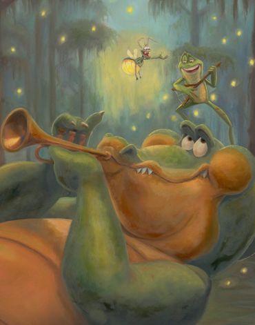 "Bayou Band " 22" x 28" Oil on Canvas