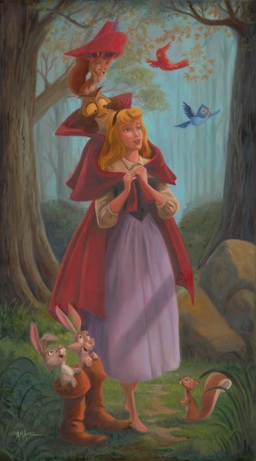 "Aurora: Dreamer of the Woods" 20" x 36" Oil on Canvas