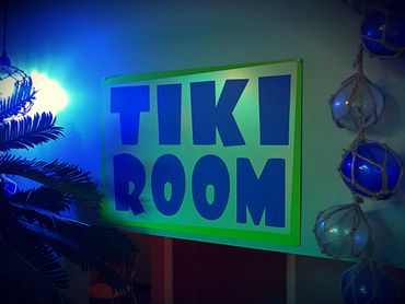 The hidden Tiki Room at Tiki Tide Kava Bar in Fort Lauderdale. Kratom Bar near Dania Beach, Davie.