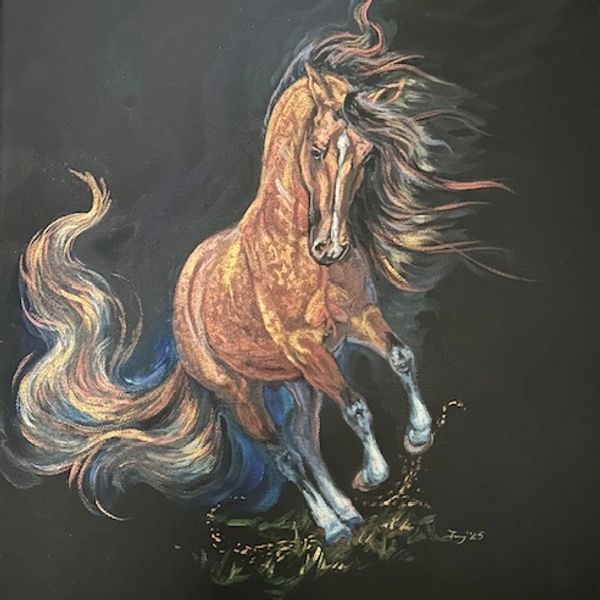 Bay Horse 16x20 acrylic