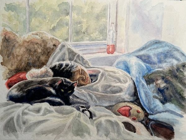 Keeping Watch 9x12” watercolor