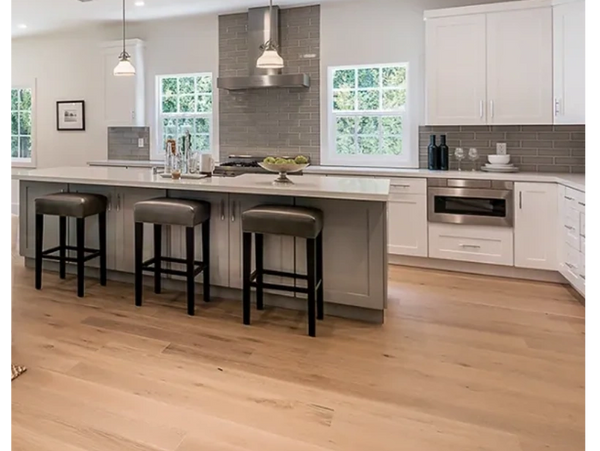 Shaker cabinets in painted white & gray