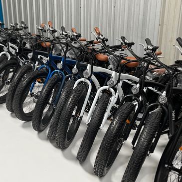 Line up of MAV bikes.