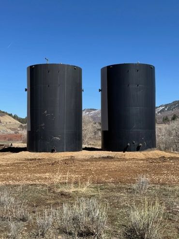 Fire tanks La Plata County grading assembly welding commercial customer