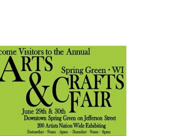 Spring Green Arts & Crafts Fair