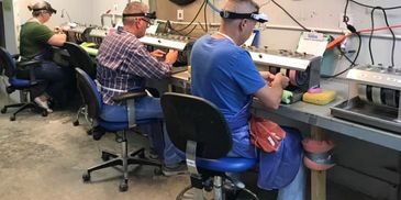 Gemstone cutting classes near the Tampa Bay area showcasing hands-on training and beautiful finished gemstones