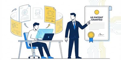 An inventor using AI to draft a patent application; a patent attorney holding an issued US patent