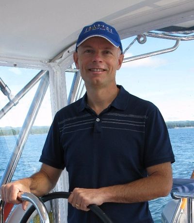 Picture of Breezeway Yachts yacht broker Rob Saloman of Eastern Ontario on his boat