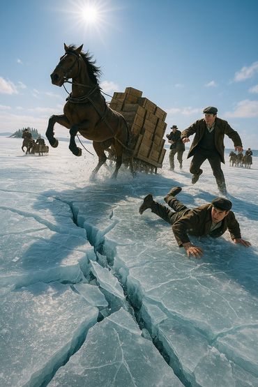 Broken ice on Lake Superior