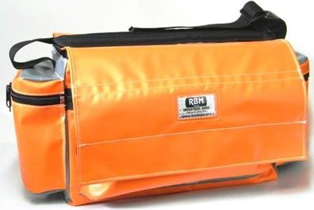 RBM Lockable Electrical Bag with side pockets and flap over the top and heavy duty shoulder strap