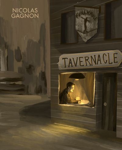 Un homme seul dans une taverne sombre et isolée.