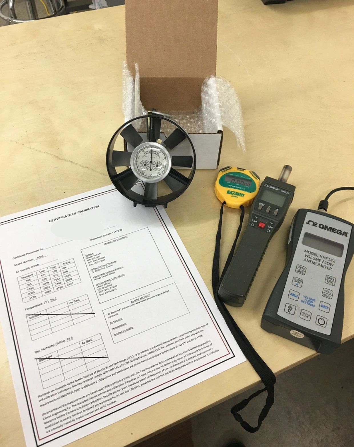 Anemometer Calibration