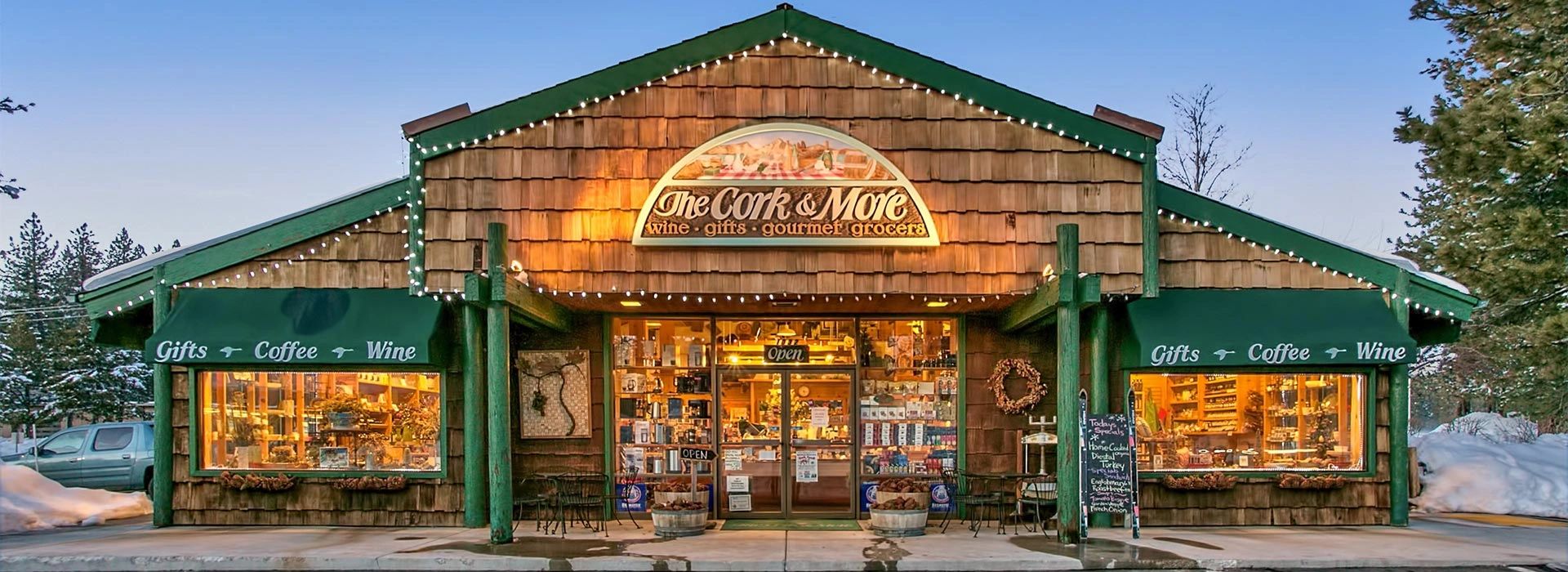 The Cork & More in Lake Tahoe — deli, wines, cheeses, and gifts.