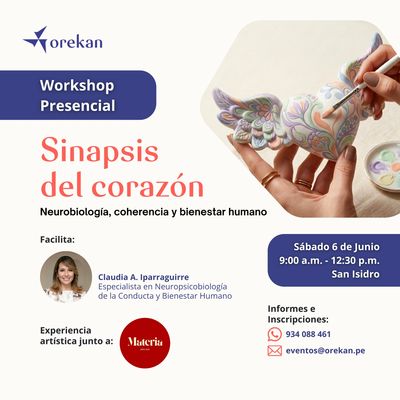 Workshop on neurobiology and human well-being with Claudia A. Iparraguirre, June 6 in San Isidro.