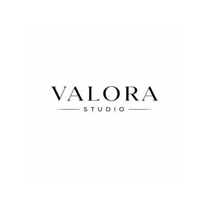 Minimalist logo for Valora Studio.