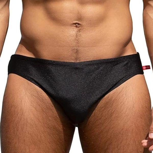 Man Wearing YUZHOU Men's Low Rise Swim Brief