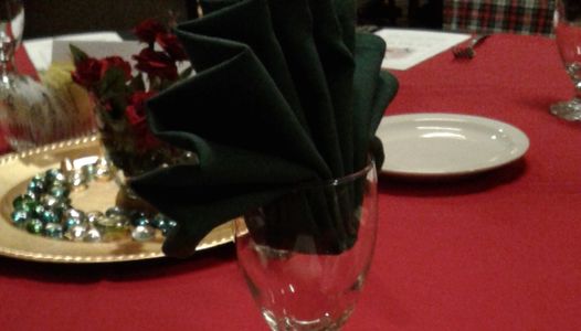 Table setting at a Burns Night dinner