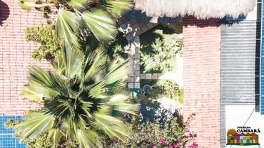 Jardim interno Pousada Cambará Tamandaré/PE