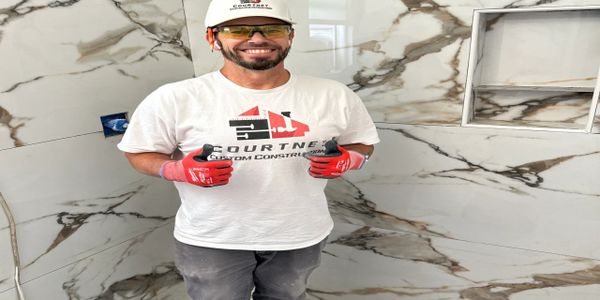 General Contractor who is happy with the remodeled bathroom