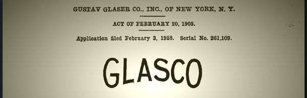 Gustav Glaser Co. GLASCO 1928