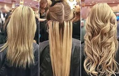 hair extensions, clip-in extensions, tape-in extensions, keratin bond extensions, hair volumizing