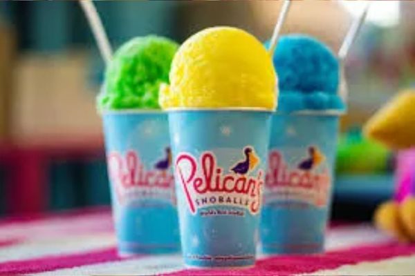 Colorful shaved ice flavors