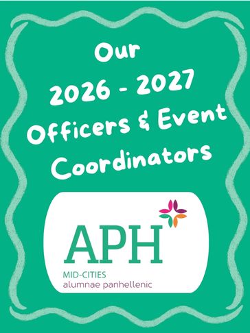 Announcement of 2026-2027 officers and event coordinators.
