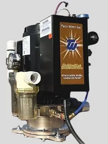 Tech West Inc GoldenMat stainless steel vacuum pump.