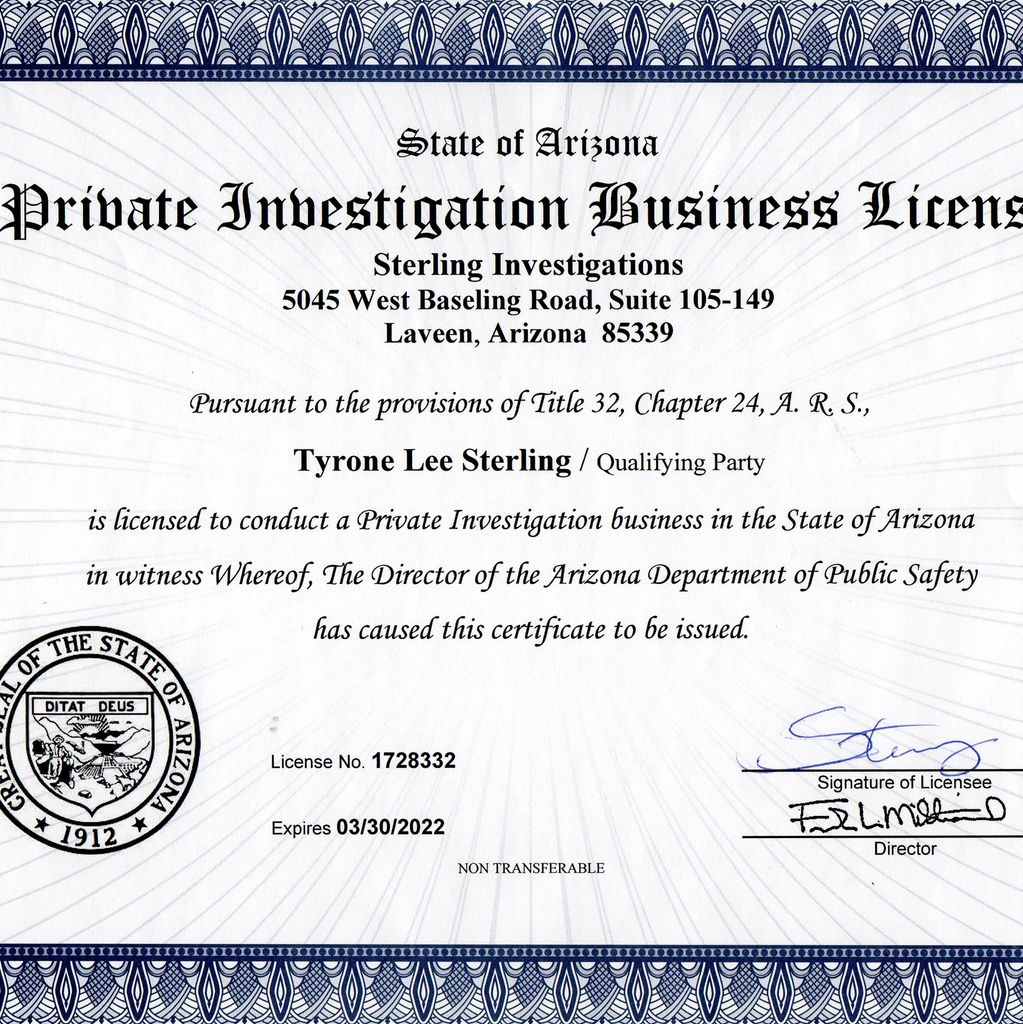 Private Investigation Business License