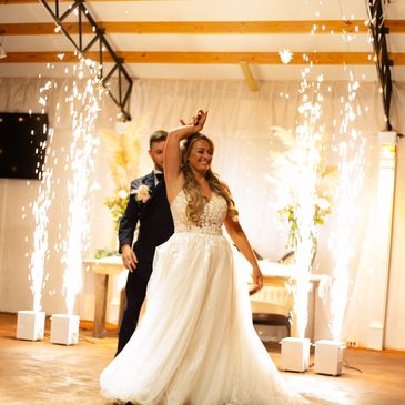 Another magical First Dance moment, complete with sparklers.