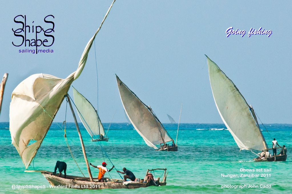 John Cadd ShipSShapeS.com (c)Wexford-Films-Ltd2011; Fishing Dhows; Zanzibar Nungwi village;