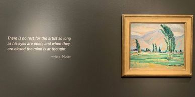 Museum painting with description